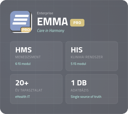 EMMA Pro – egységesdigitális platformaz egészségügy számára